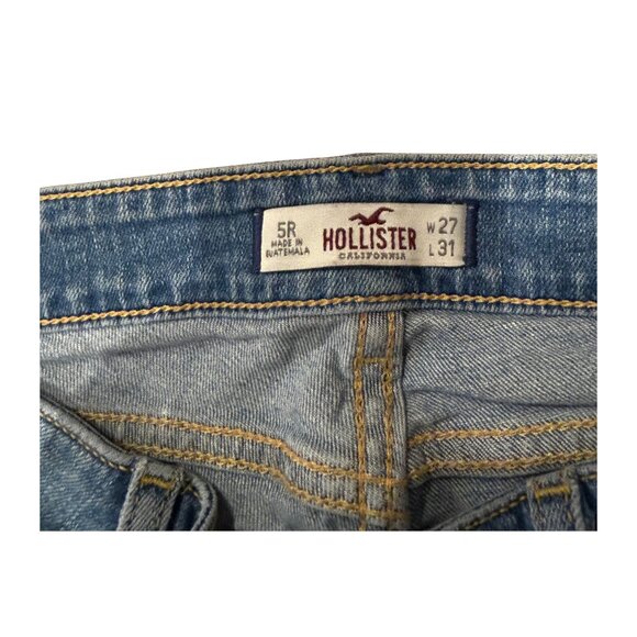 Hollister Light Wash Ripped Jeans Distressed Denim - Picture 7 of 8